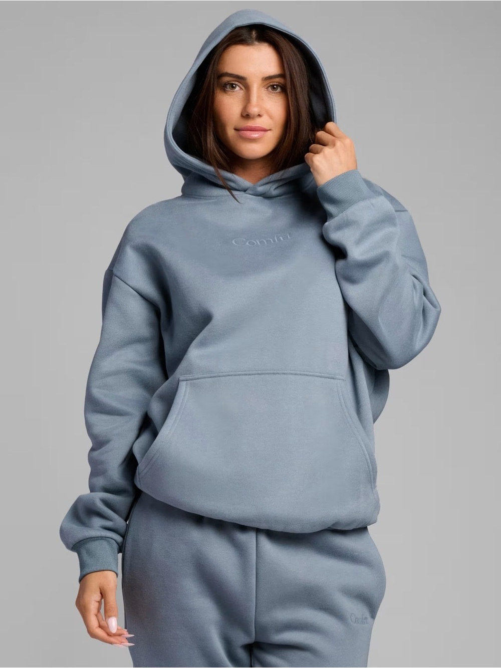 Comfort Signature Hoodie in Slate Blue Size M